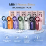 5000mAH X688 199Speed Portable Handheld Fan USB Rechargeable Mini Cooling Fan Adjustable Pocket Fan
