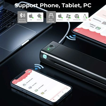 ONLY $99💥Last Day Buy 1 Get 1 Free🛒 Ultimate Wireless A4 Thermal Printer - Compatible with Android, iOS & Laptops - Image 4