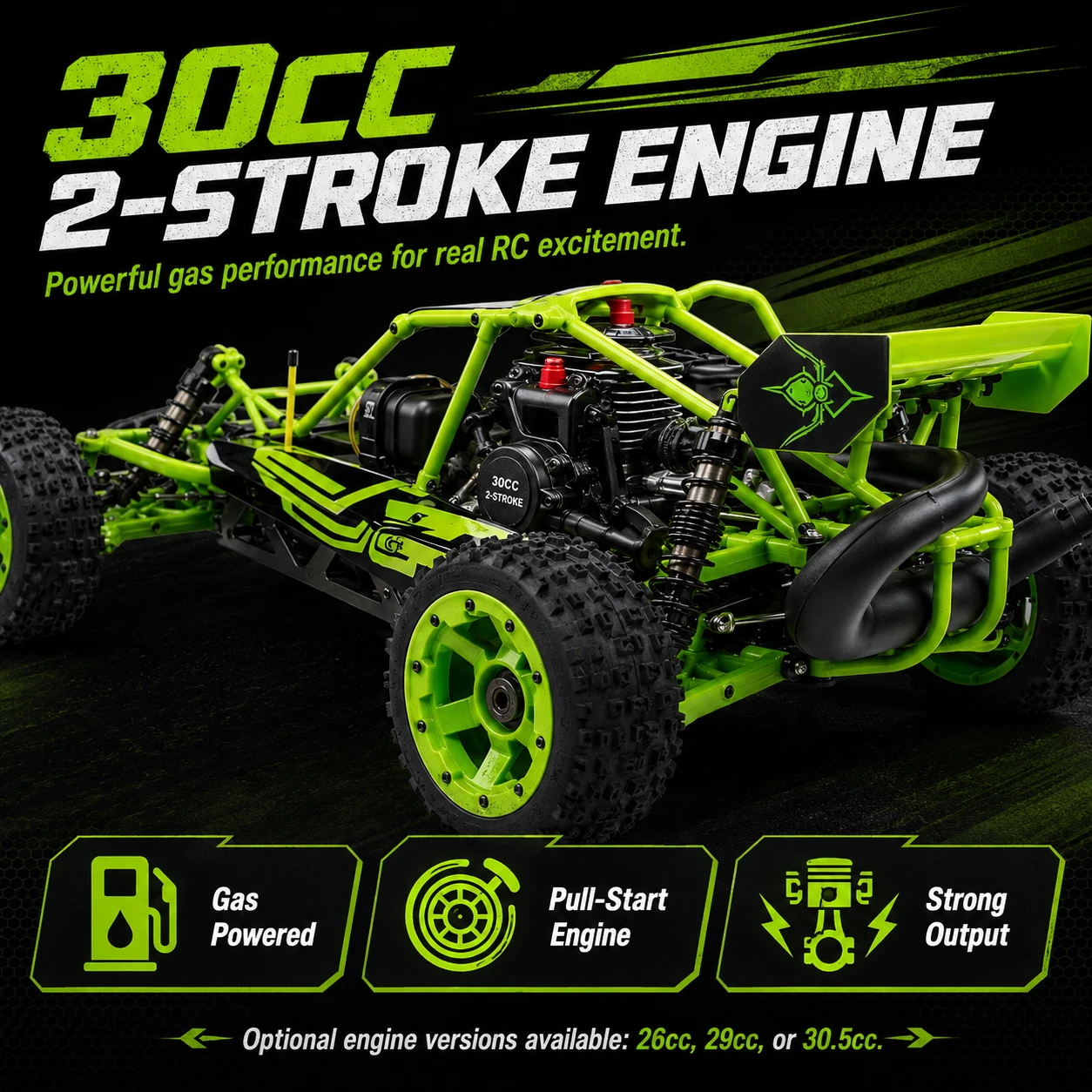 🎉2.4G RC Racing Car 90km/h SY Baja 1/5 5B 30cc Gas 2 Stroke Engine off road Truck Gasoline Powered with Radio Controller🏎️ - Image 4