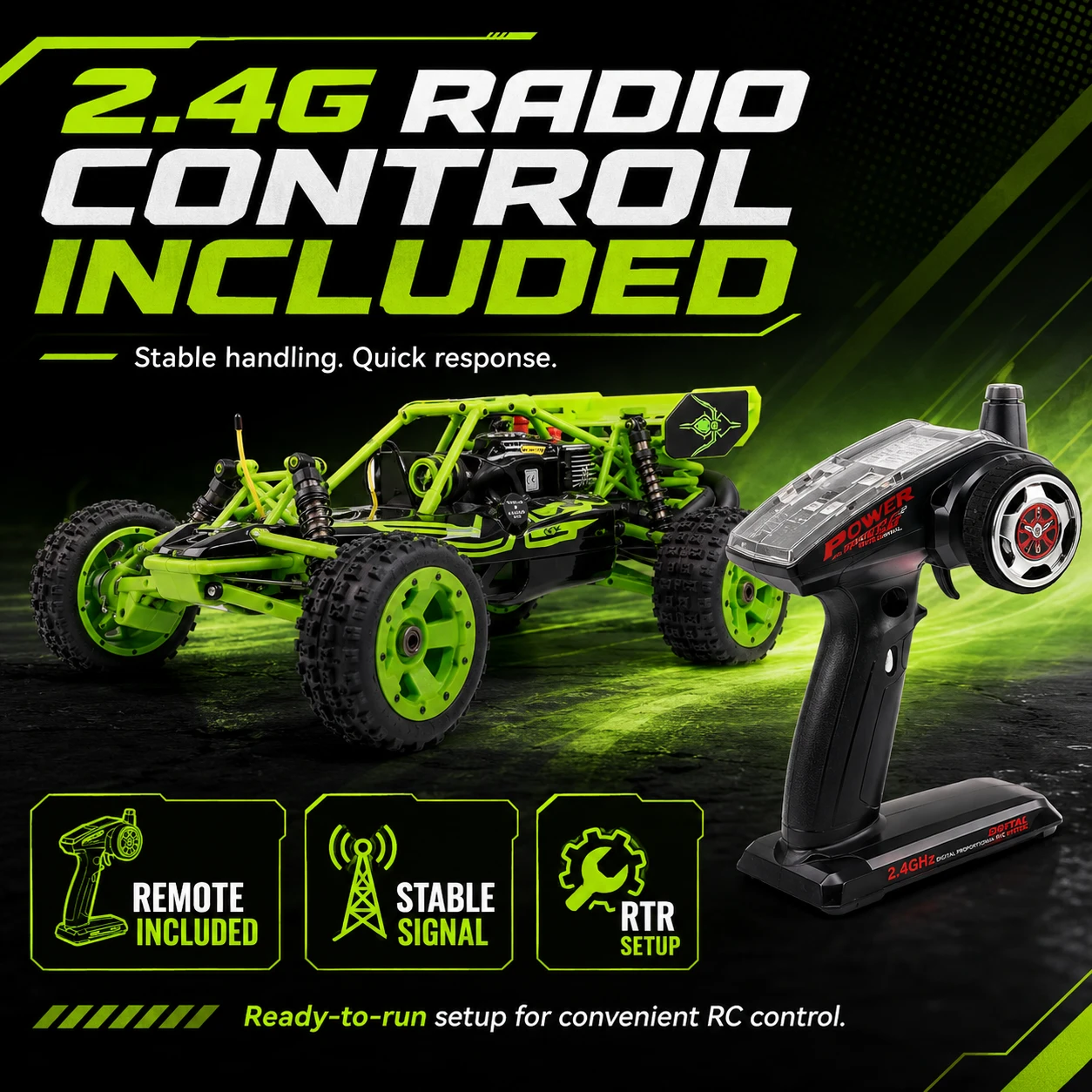 🎉2.4G RC Racing Car 90km/h SY Baja 1/5 5B 30cc Gas 2 Stroke Engine off road Truck Gasoline Powered with Radio Controller🏎️ - Image 6