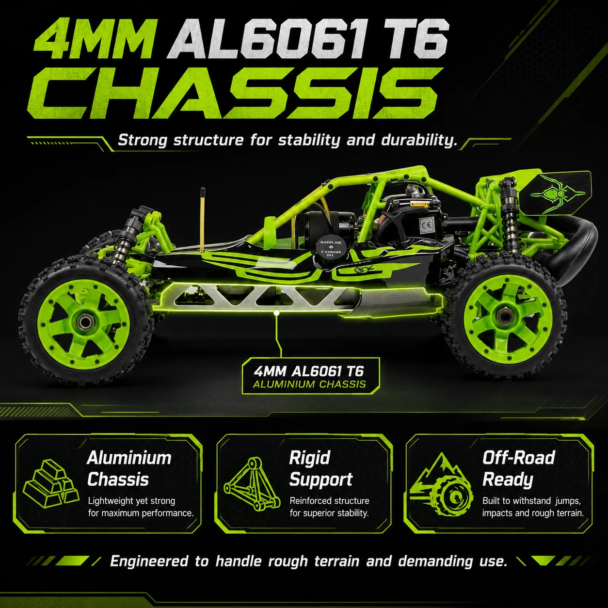 🎉2.4G RC Racing Car 90km/h SY Baja 1/5 5B 30cc Gas 2 Stroke Engine off road Truck Gasoline Powered with Radio Controller🏎️ - Image 7