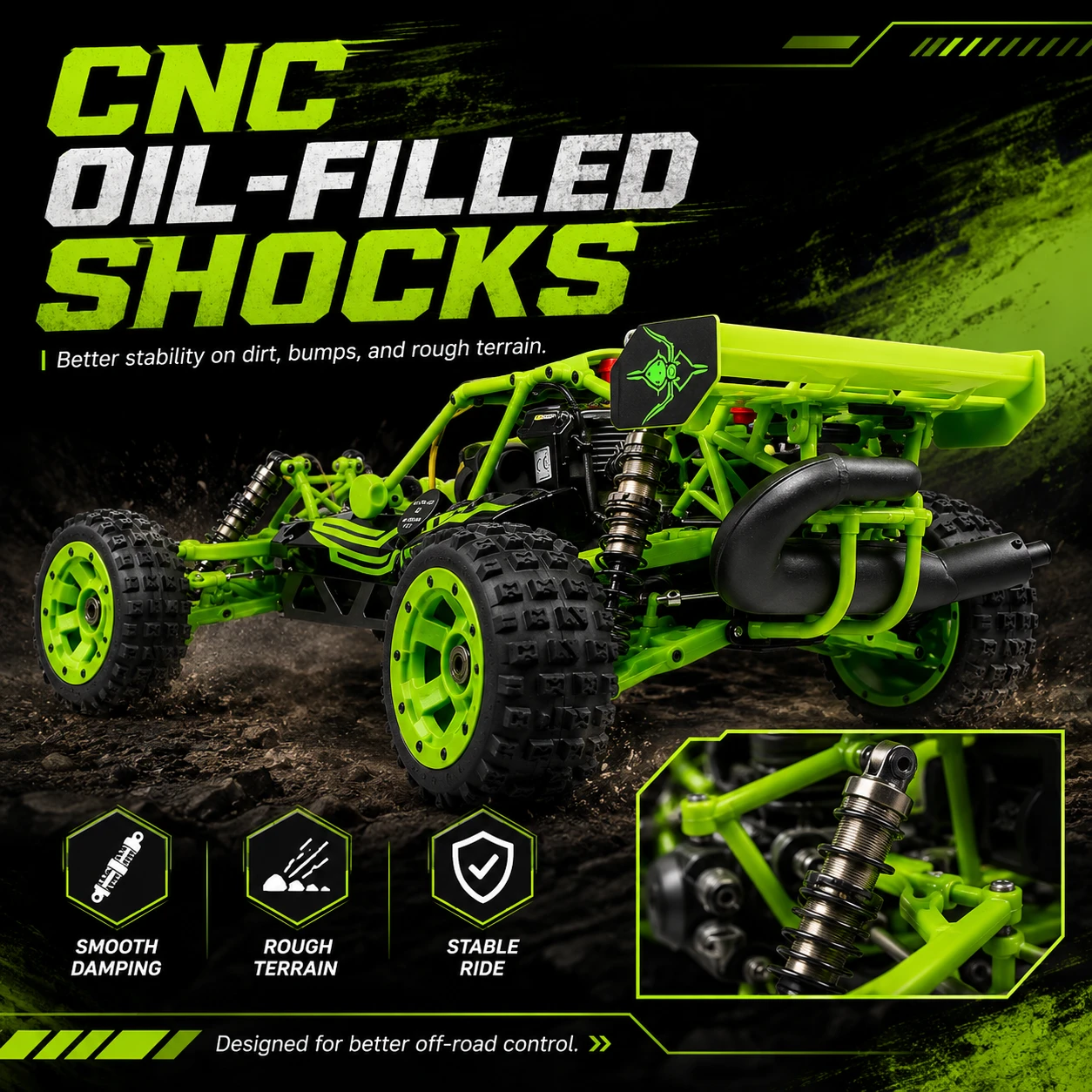 🎉2.4G RC Racing Car 90km/h SY Baja 1/5 5B 30cc Gas 2 Stroke Engine off road Truck Gasoline Powered with Radio Controller🏎️ - Image 8