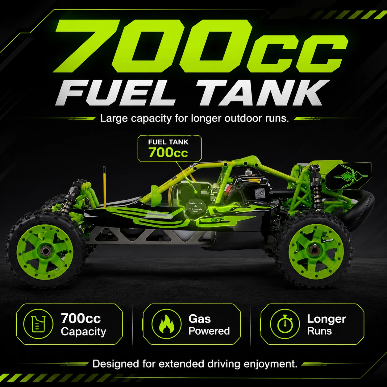 🎉2.4G RC Racing Car 90km/h SY Baja 1/5 5B 30cc Gas 2 Stroke Engine off road Truck Gasoline Powered with Radio Controller🏎️ - Image 10