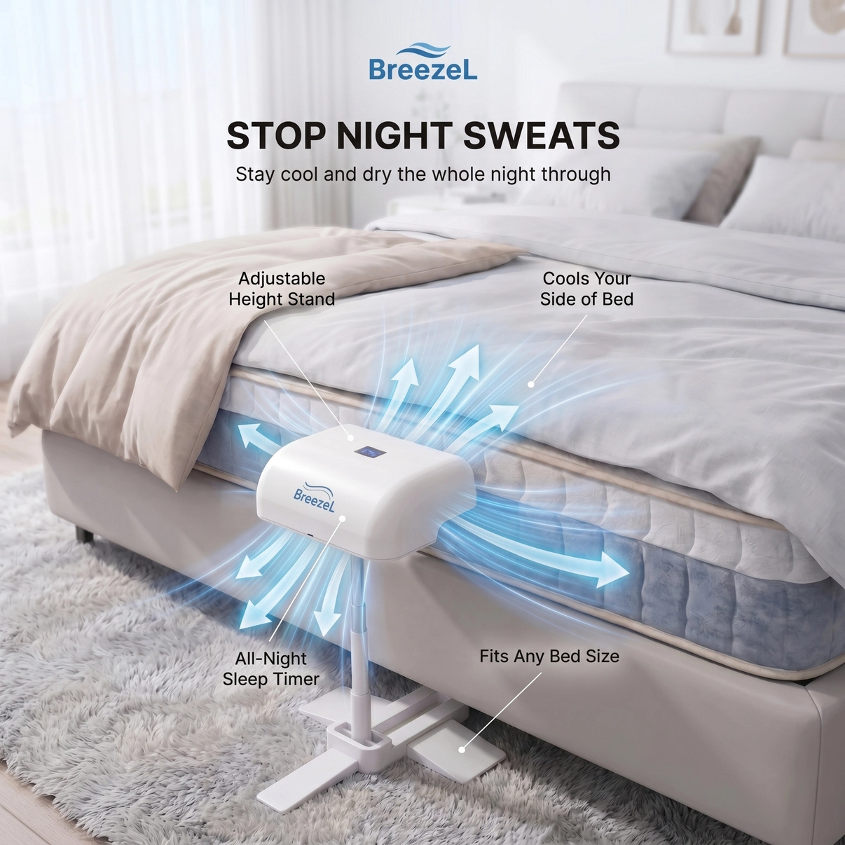 BreezeL™ Bed Cooling Fan - Image 3