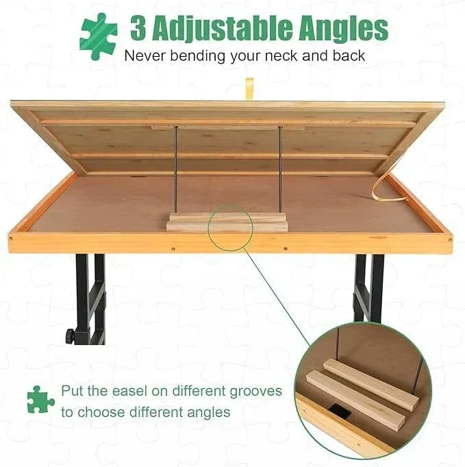 🔥Last Day Sale $99🧩ALL4JIG Jigsaw Puzzle Table with Legs - Image 5