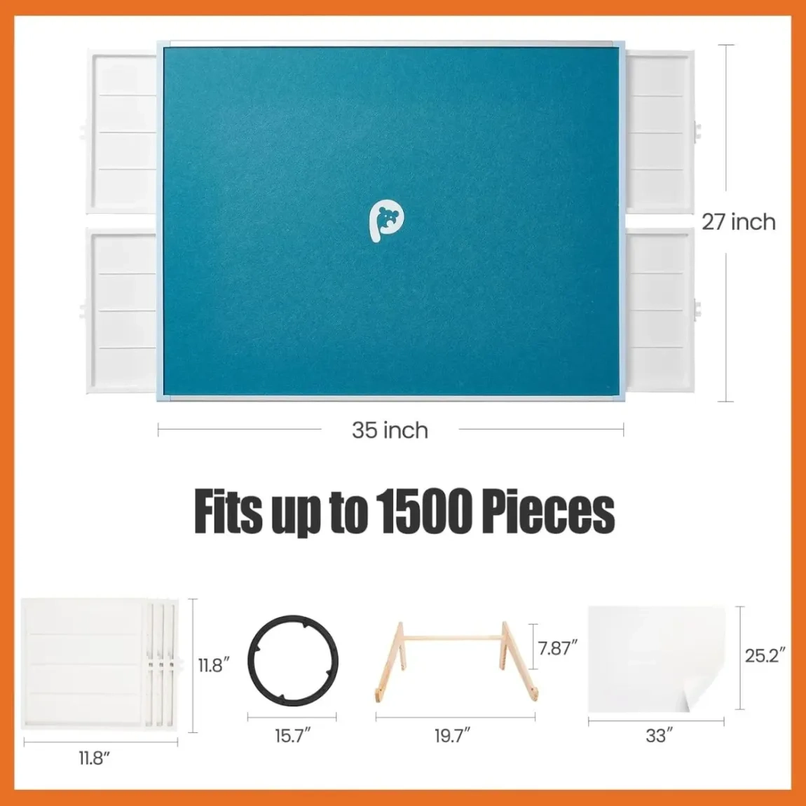 ⏰Last Day Sale $99⏰ Rotating Puzzle Board with Drawers and Cover,Tilt&Lazy Susan - Image 13
