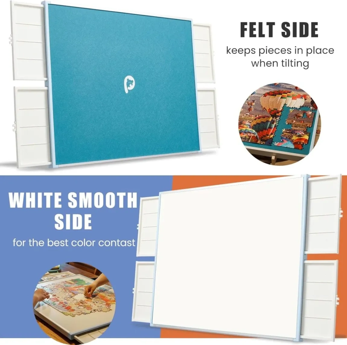 ⏰Last Day Sale $99⏰ Rotating Puzzle Board with Drawers and Cover,Tilt&Lazy Susan - Image 10