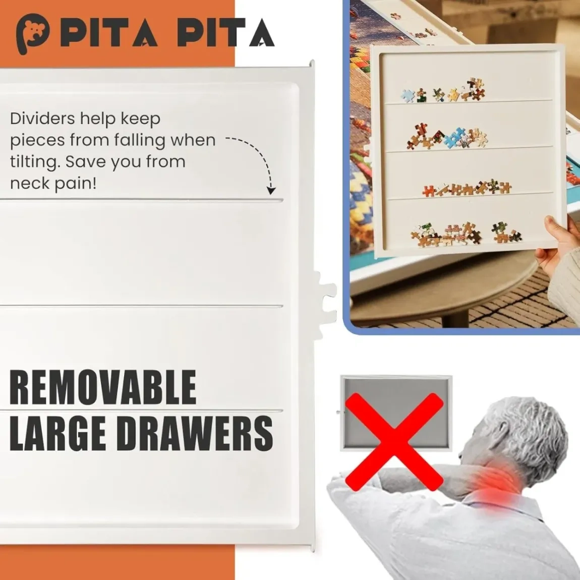 ⏰Last Day Sale $99⏰ Rotating Puzzle Board with Drawers and Cover,Tilt&Lazy Susan - Image 9