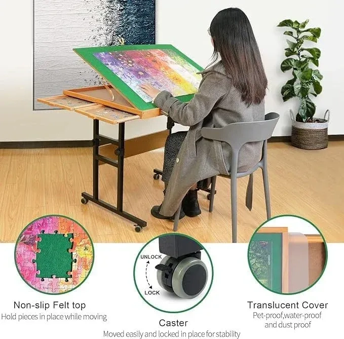 🔥Last Day Sale $99🧩ALL4JIG Jigsaw Puzzle Table with Legs - Image 8