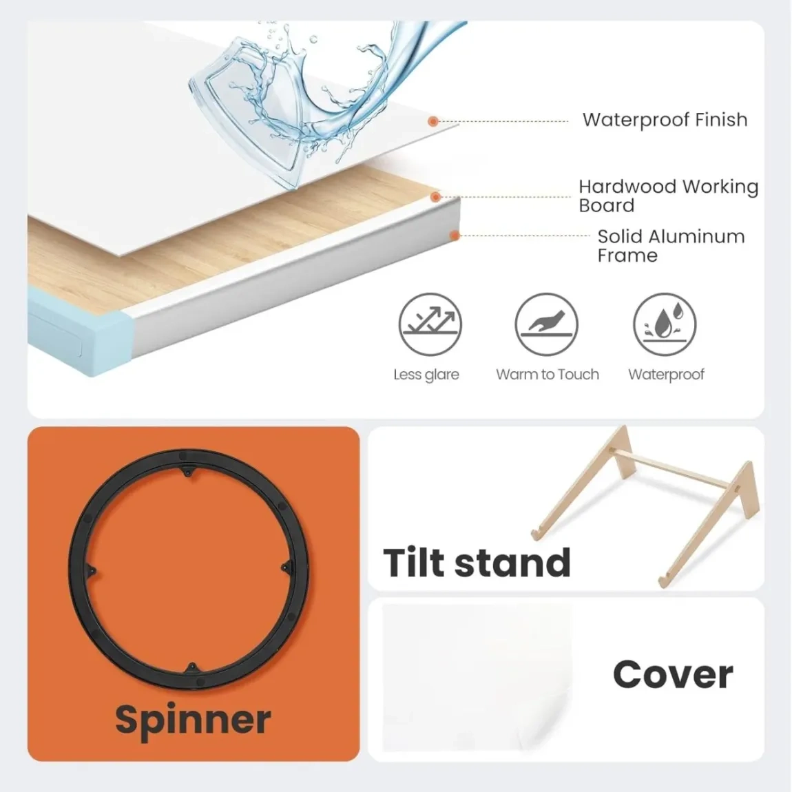 ⏰Last Day Sale $99⏰ Rotating Puzzle Board with Drawers and Cover,Tilt&Lazy Susan - Image 6