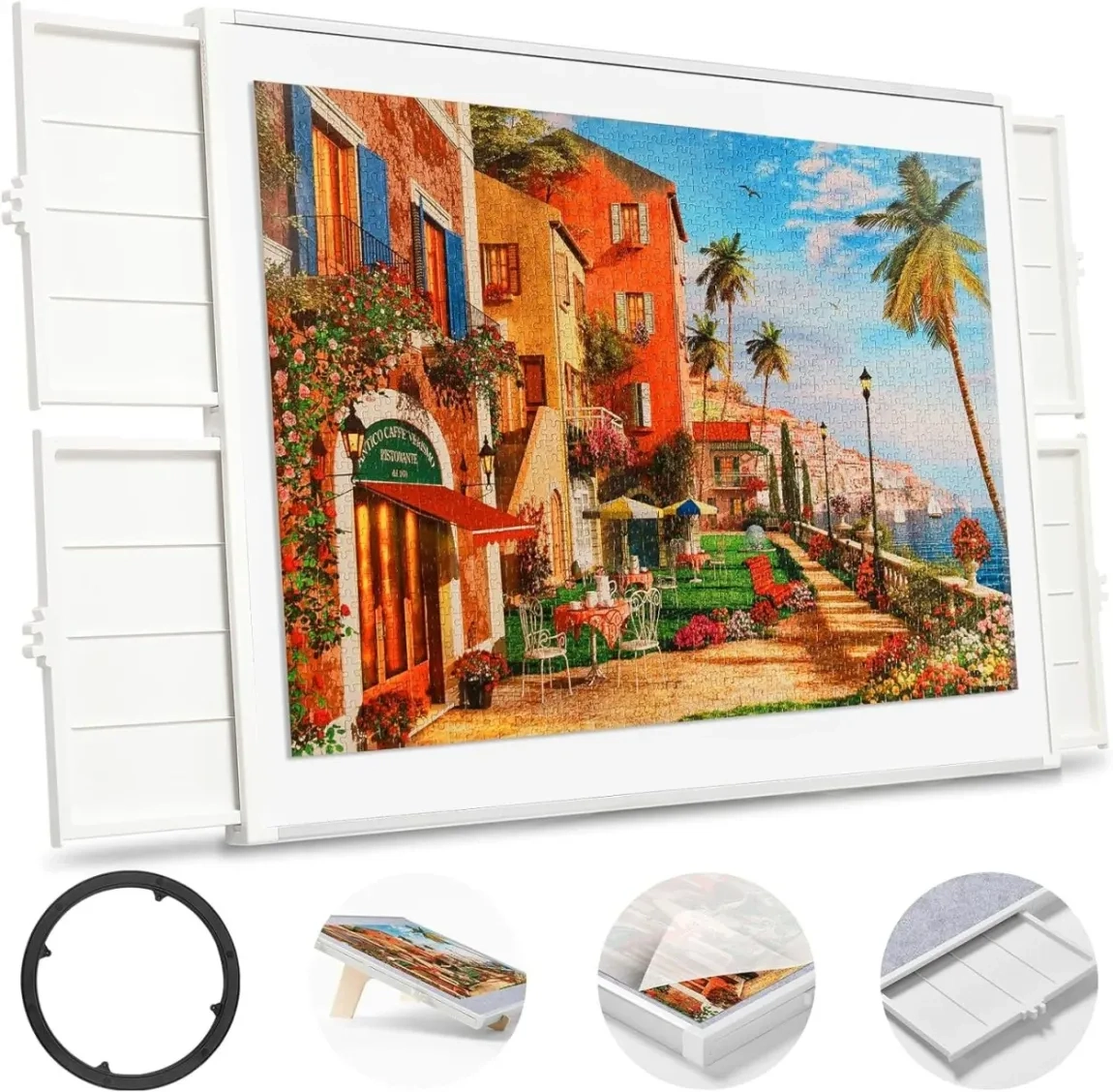 ⏰Last Day Sale $99⏰ Rotating Puzzle Board with Drawers and Cover,Tilt&Lazy Susan - Image 8